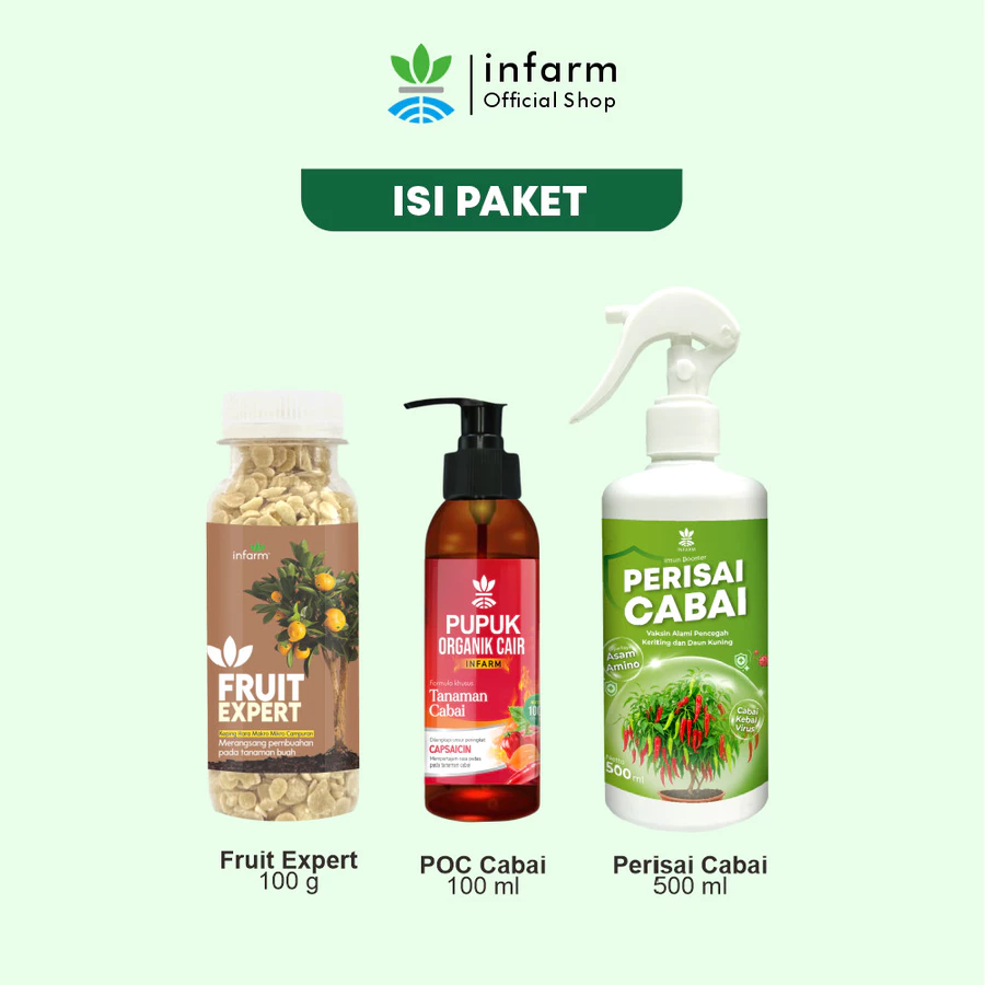 INFARM - Paket Perawatan Cabe, Paket Lengkap Pupuk Cair Cabai Subur Anti Rontok dan Tahan Penyakit — foto 2