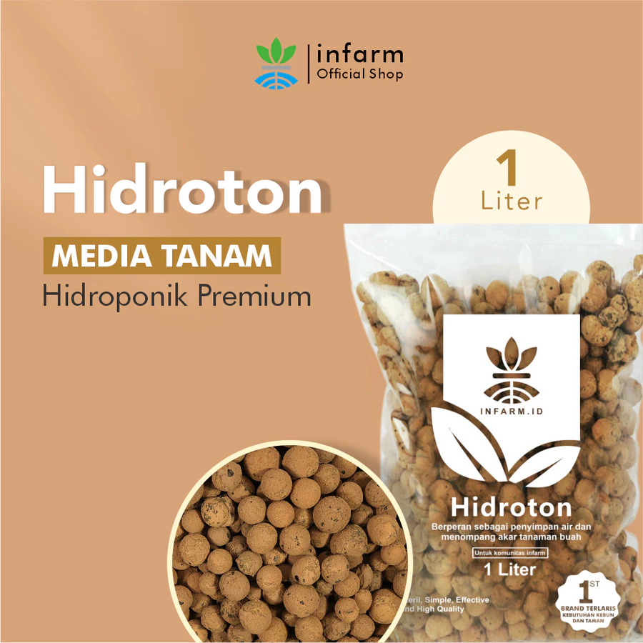INFARM - Media Tanam Hidroton Jerman 1 liter, Hydroton Original 1L