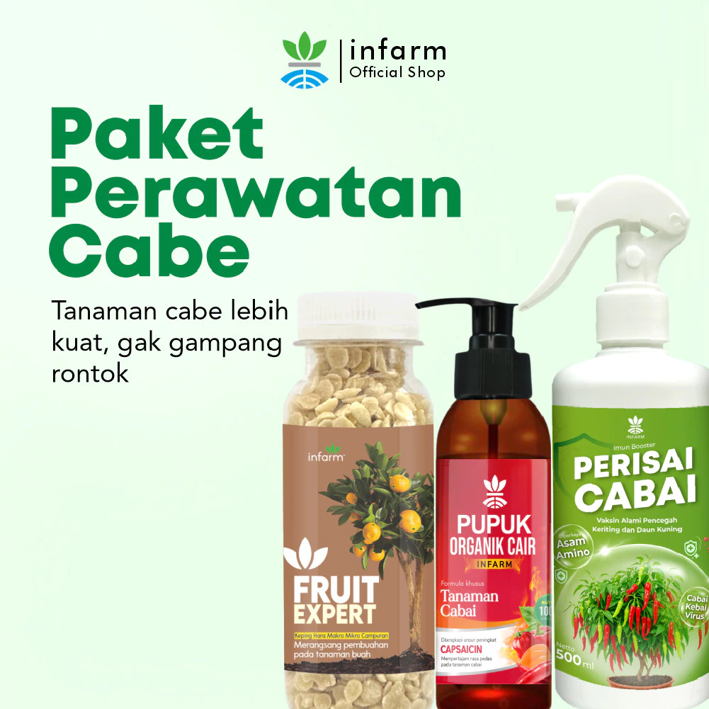 INFARM - Paket Perawatan Cabe, Paket Lengkap Pupuk Cair Cabai Subur Anti Rontok dan Tahan Penyakit