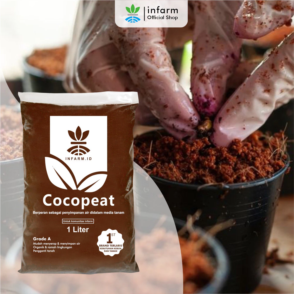 INFARM - Cocopeat Media Tanam Sabut Kelapa Halus 1 Liter — foto 2